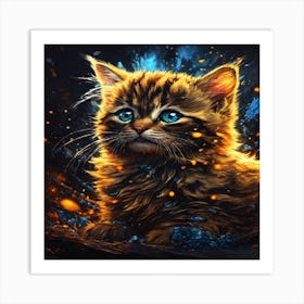 Kitten With Blue Eyes Art Print