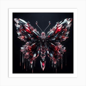 Butterfly With Crystals 1 Art Print