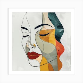 Abstract Woman'S Face 2 -colorful cubism, cubism, cubist art,    abstract art, abstract painting  city wall art, colorful wall art, home decor, minimal art, modern wall art, wall art, wall decoration, wall print colourful wall art, decor wall art, digital art, digital art download, interior wall art, downloadable art, eclectic wall, fantasy wall art, home decoration, home decor wall, printable art, printable wall art, wall art prints, artistic expression, contemporary, modern art print, Art Print