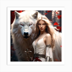 White Wolf Art Print