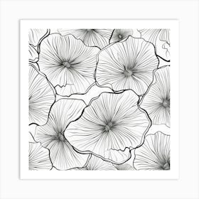 Black And White Seamless Pattern 1 Art Print