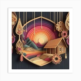 Quilling Art Art Print