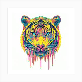 Colorful Tiger Art Print