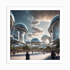 Futuristic City 53 Art Print