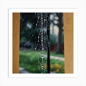 Raindrops On A Window 1 Art Print