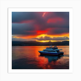 Sunset On The Water 24 Art Print