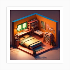 3d Bedroom Art Print