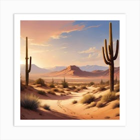 Desert Footsteps Art Print