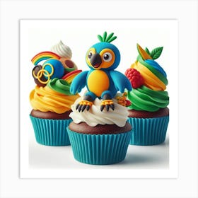 Olympic Cupcakes Art Print