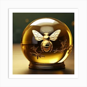 Bee In A Glass Ball 5 Art Print