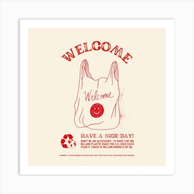 Welcome Square Art Print