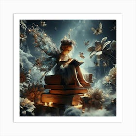 Fairy Reading A Book 1 Art Print