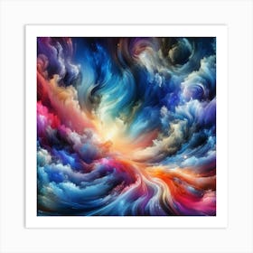 Abstract Clouds In The Sky Art Print