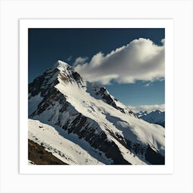 Snowy Mountain 1 Art Print