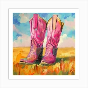 Pink country Art Print