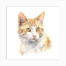 Honeybear Cat Portrait 1 Art Print