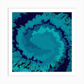 Abstract Blue Swirl Art Print