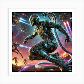 A Sci Fi Depiction Of Serpent Wranglers Exo Suits Art Print