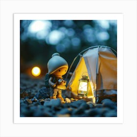 Little Boy In Tent Art Print