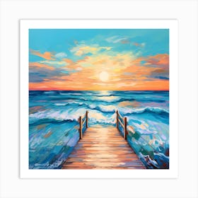 Azure Melody: Coastal Harmony Art Print