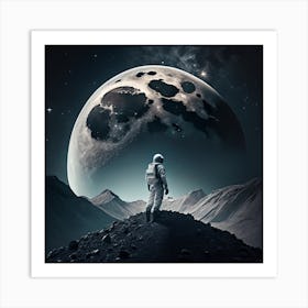 Man On The Moon 2 Art Print