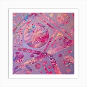 Pink And Purple Abstract Painting Art Print