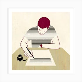 Being A Writer Square Art Print