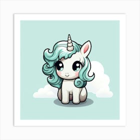 Cute Unicorn 805 Art Print