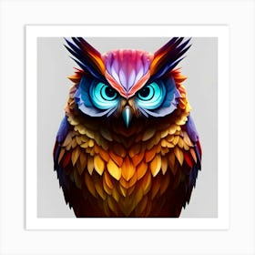 Colorful Owl 25 Art Print