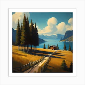 Landscape Painting 110 Art Print