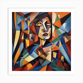 Skin Deep Cubism Style Art Print