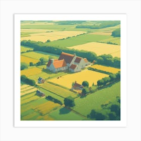 Farm In The Countryside 17 Art Print