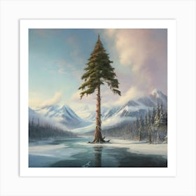 Tree In The Snow Art Print