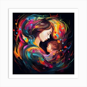 Mother And Child 6 Art Print