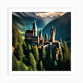 Hogwarts Castle 1 Art Print