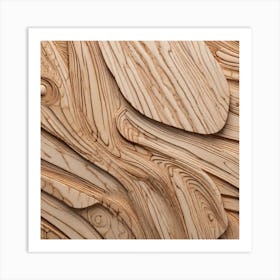 Abstract Wood Carving Art Print