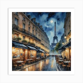 Shades of Paris Parisian Café Culture Art Print