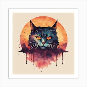 Black Cat Art Print