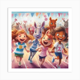 Children'S Race Art Print