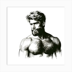 Man With A Beard Art Print