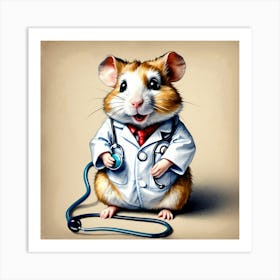 Doctor Hamster 8 Art Print