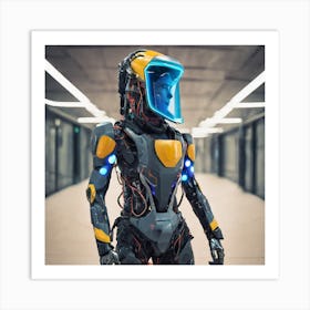 Robot In A Futuristic Setting 1 Art Print