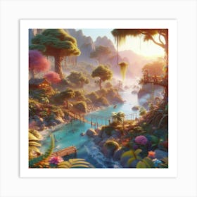 Bloom-filled valley 1 Art Print