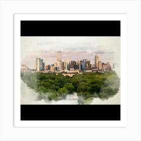 Skyline Of Dallas Art Print