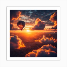 Hot Air Balloon In The Sky Art Print