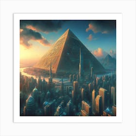 Pyramid City 4 Art Print