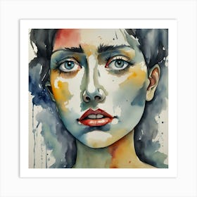 Watercolor Of A Woman 12 Art Print