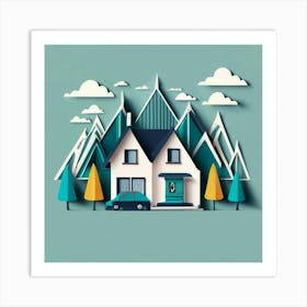 House In The Mountains 1 Art Print