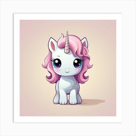 Cute Unicorn 487 Art Print