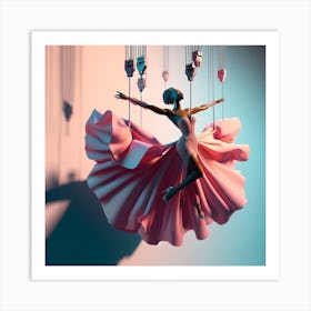 Dancer In Pink Dress Art Print